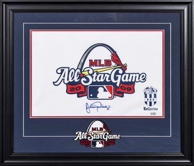 2009 Johan Santana Signed All-Star Game Golf Flag In 27x23 Framed Display (MLB Authenticated)